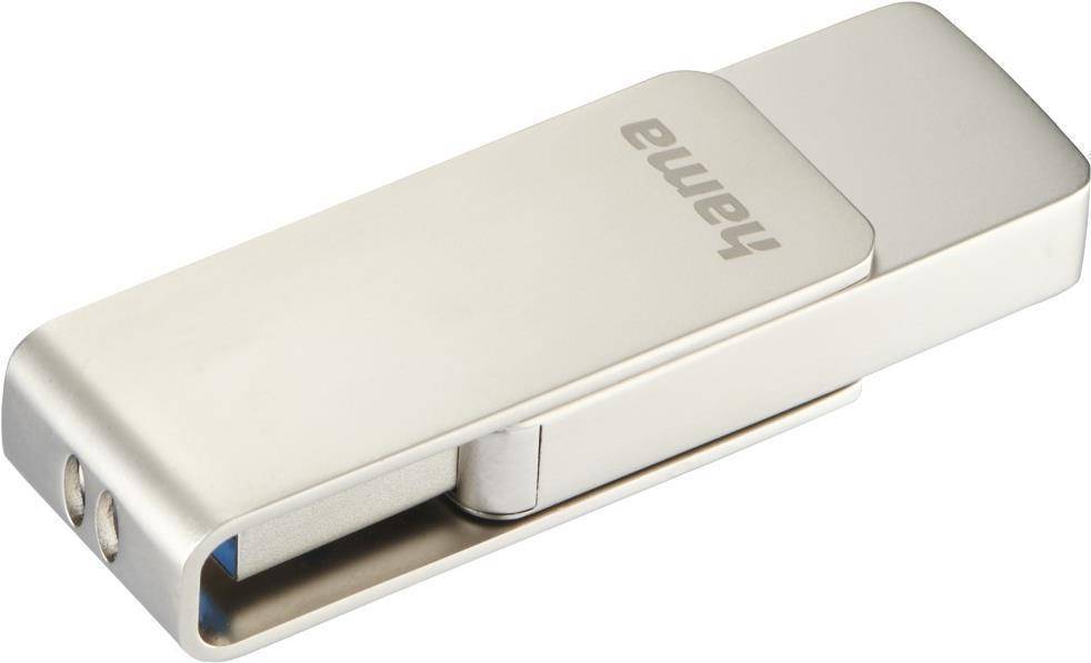 hama 00182487 USB-Stick "Rotate Pro", USB 3.2 Gen1, 256GB, 100MB/s, Silber