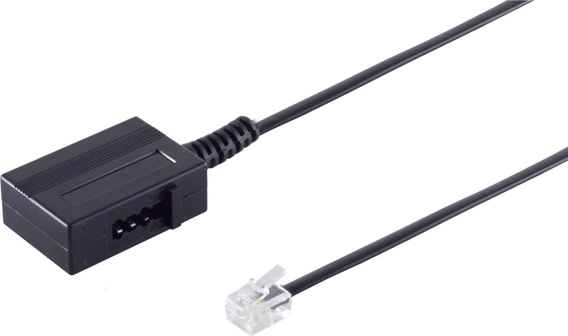 Telefon Adapter-Western-Stecker 6/4 auf TAE N-Kupplung, 0,2m