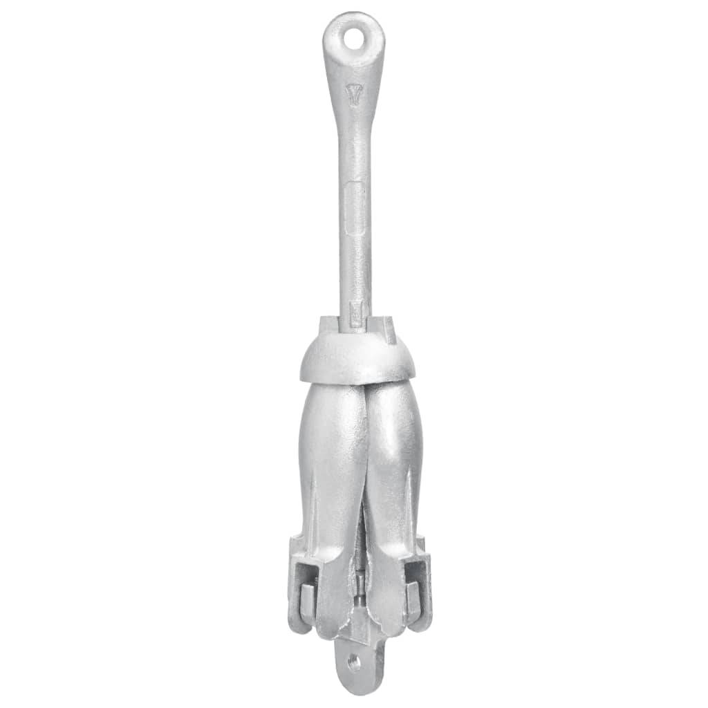 vidaXL Klappanker Silber 4 kg feuerverzinktes Gusseisen