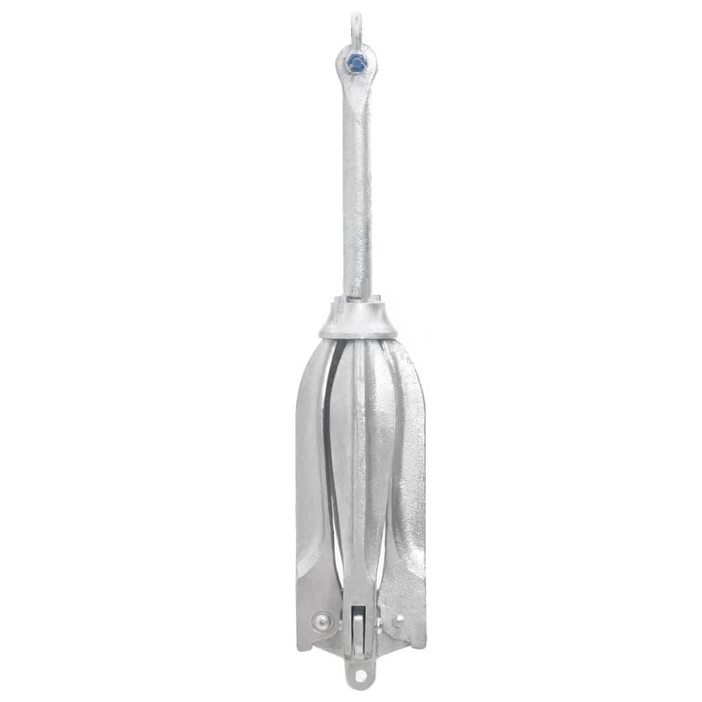vidaXL Klappanker Silber 10 kg Feuerverzinktes Gusseisen