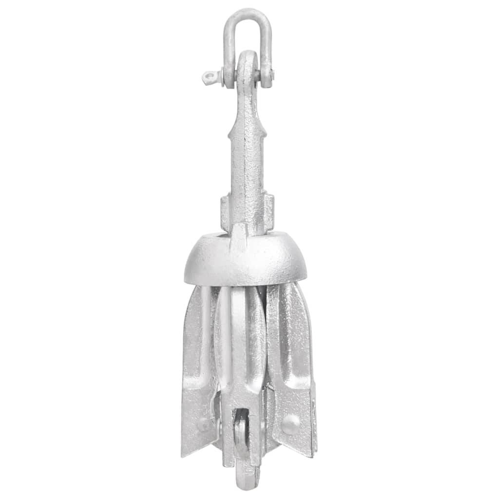 vidaXL Klappanker Silber 0,7 kg Feuerverzinktes Gusseisen