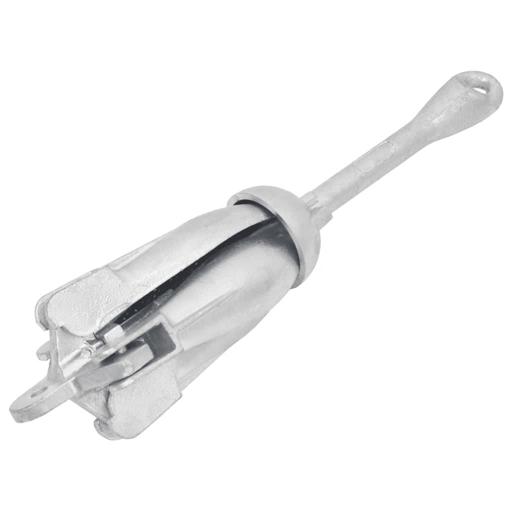 vidaXL Klappanker Silber 6 kg Feuerverzinktes Gusseisen