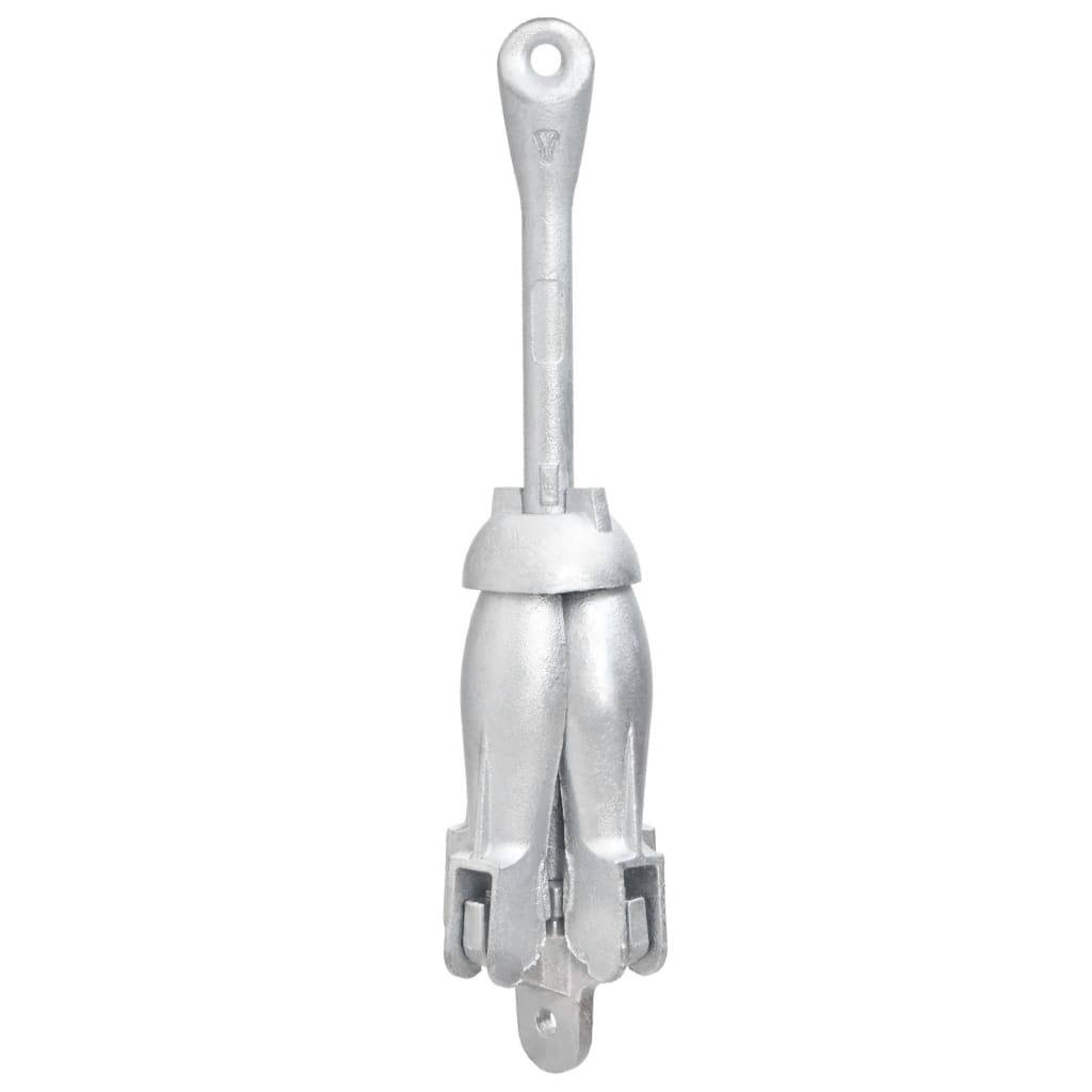 vidaXL Klappanker Silber 6 kg Feuerverzinktes Gusseisen
