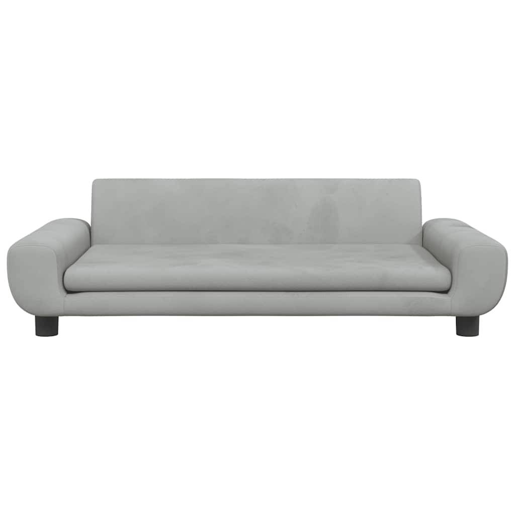 vidaXL Hundebett Hellgrau 100x54x33 cm Samt