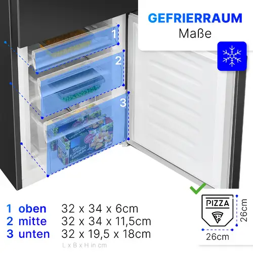 Bomann Kühl-/Gefrierkombination KG 322.1 schwarz 175 Liter Bomann Kühl-/Gefrierkombination KG 322.1 schwarz 175 Liter