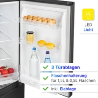 Bomann Kühl-/Gefrierkombination KG 322.1 schwarz 175 Liter Bomann Kühl-/Gefrierkombination KG 322.1 schwarz 175 Liter