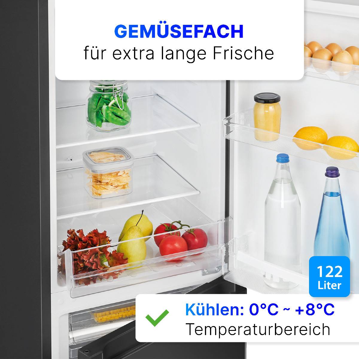 Bomann Kühl-/Gefrierkombination KG 322.1 schwarz 175 Liter