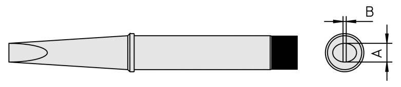 CT2 E7 Lötspitze Meißelform 370°C, Breite 7 mm