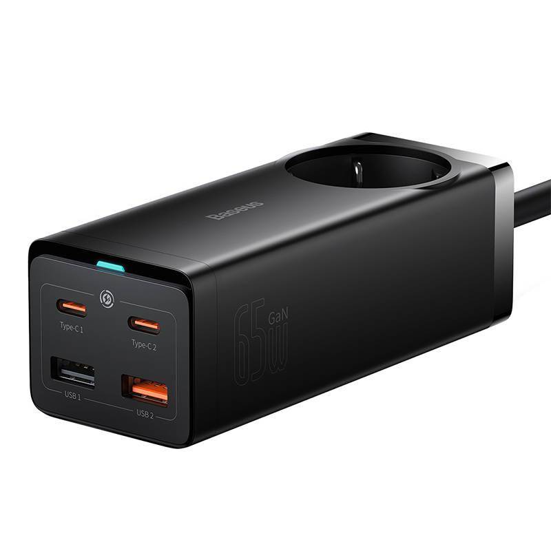 Baseus GaN3 Pro Desktop Ladebox / Powerstrip 2xUSB + 2xUSB-C + AC, 65W