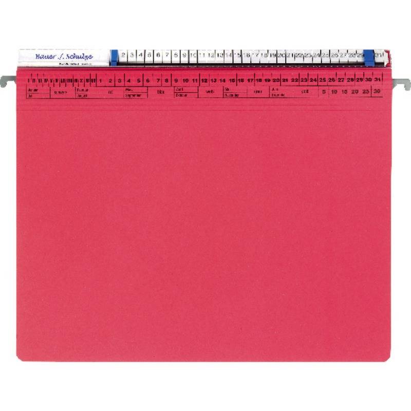 ORGALEX® Kanzlei-Hängehefter, 1 Abheftvorrichtung, Rechtsheftung, 1 Ta, rot