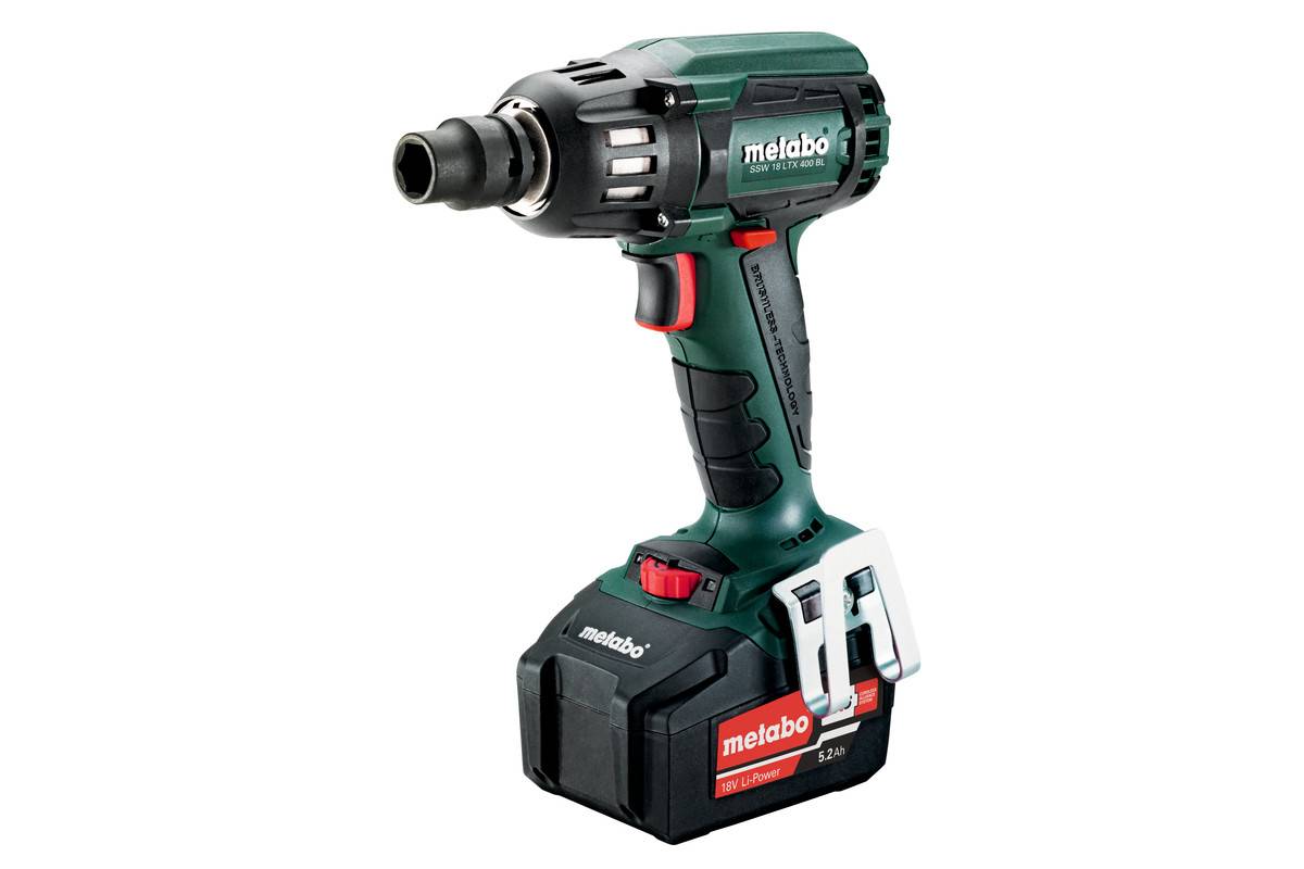 Metabo SSW 18 LTX 400 BL 602205650 Akku-Schlagschrauber Anzahl mitgelieferte Akkus 2 LiHD inkl. 2. Akku, mit Zubehör