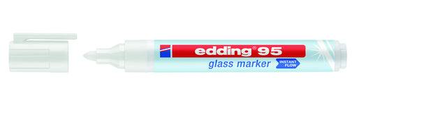 Edding - Filz -Tip Edding 95 Glasboard Weiß | 10 Stück