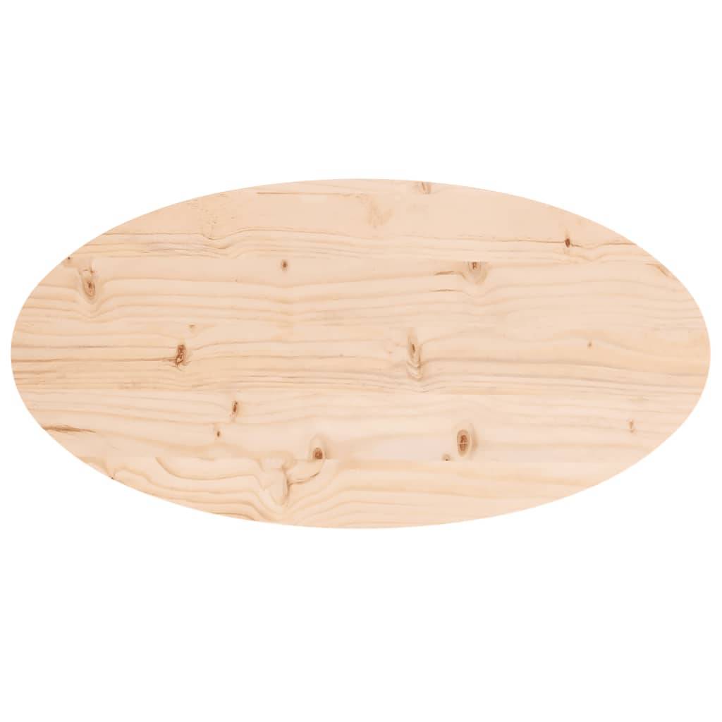 vidaXL Tischplatte 70x35x2,5 cm Massivholz Kiefer Oval