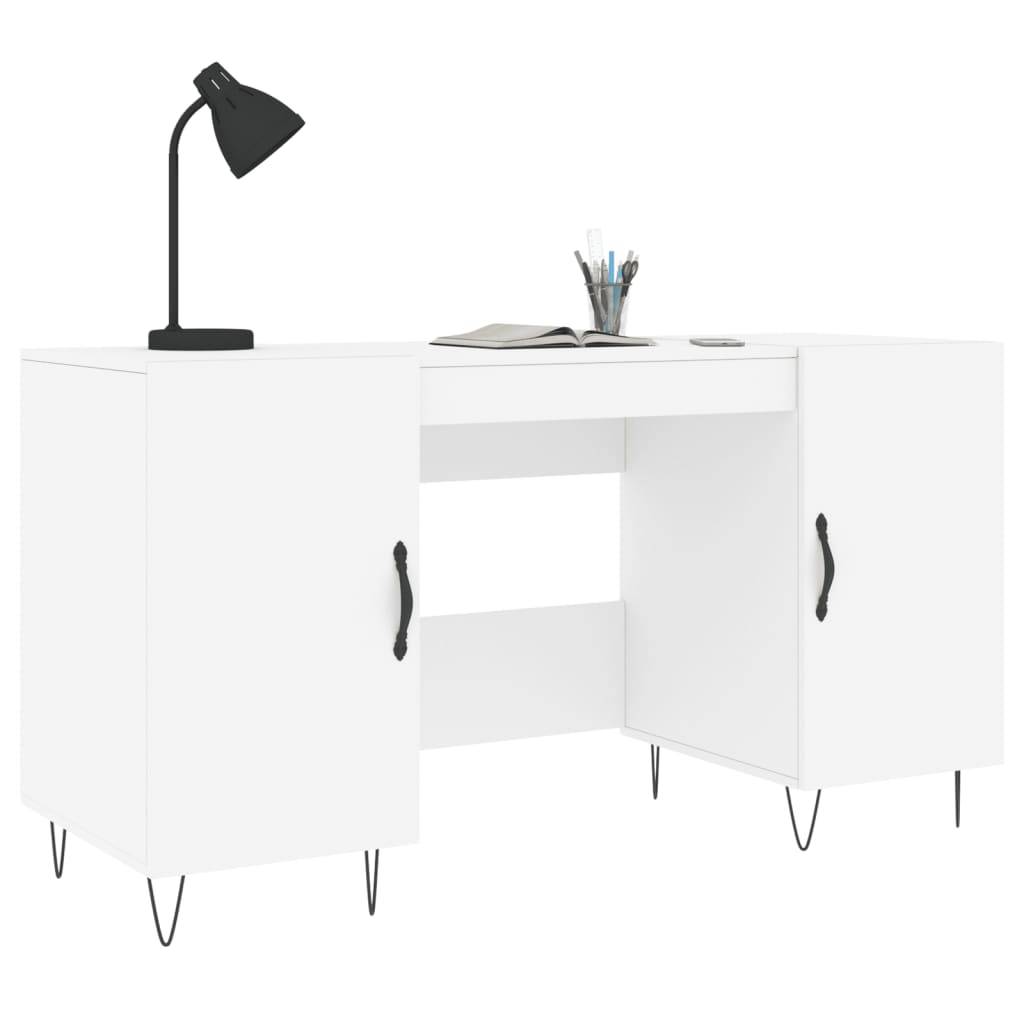 vidaXL Schreibtisch Weiß 140x50x75 cm Holzwerkstoff