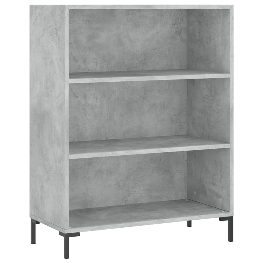 vidaXL Bücherregal Betongrau 69,5x32,5x90 cm Holzwerkstoff