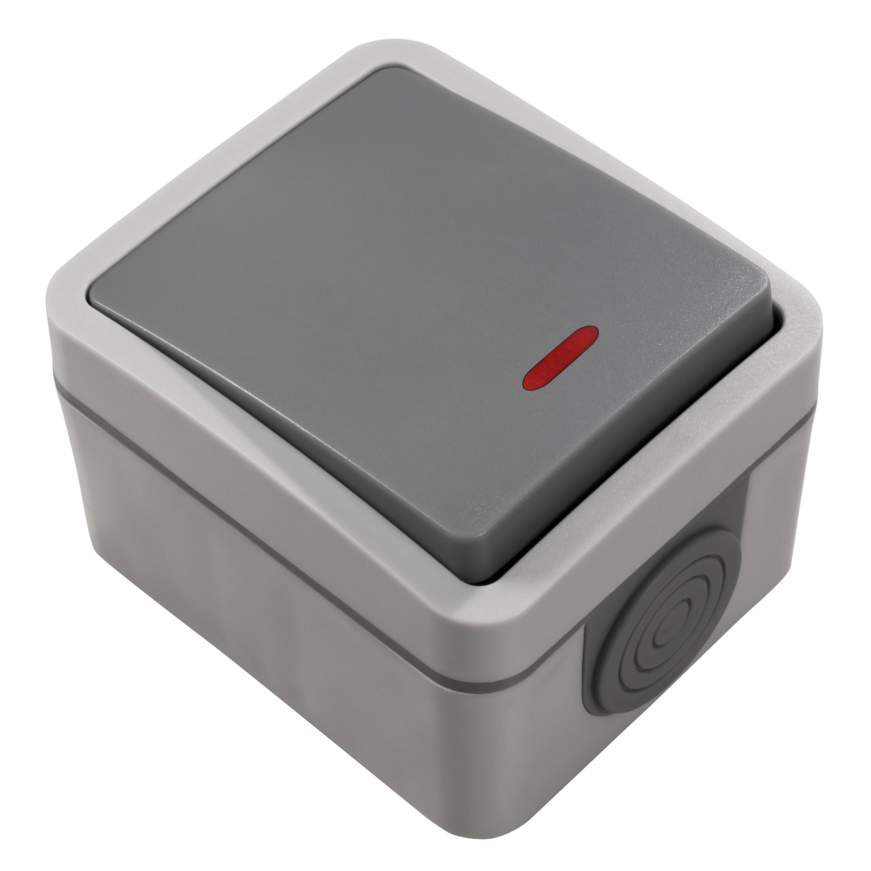 Feuchtraum Kontroll-Schalter McPower "Fix", Steckanschluss,IP54,250V~/10A, AP