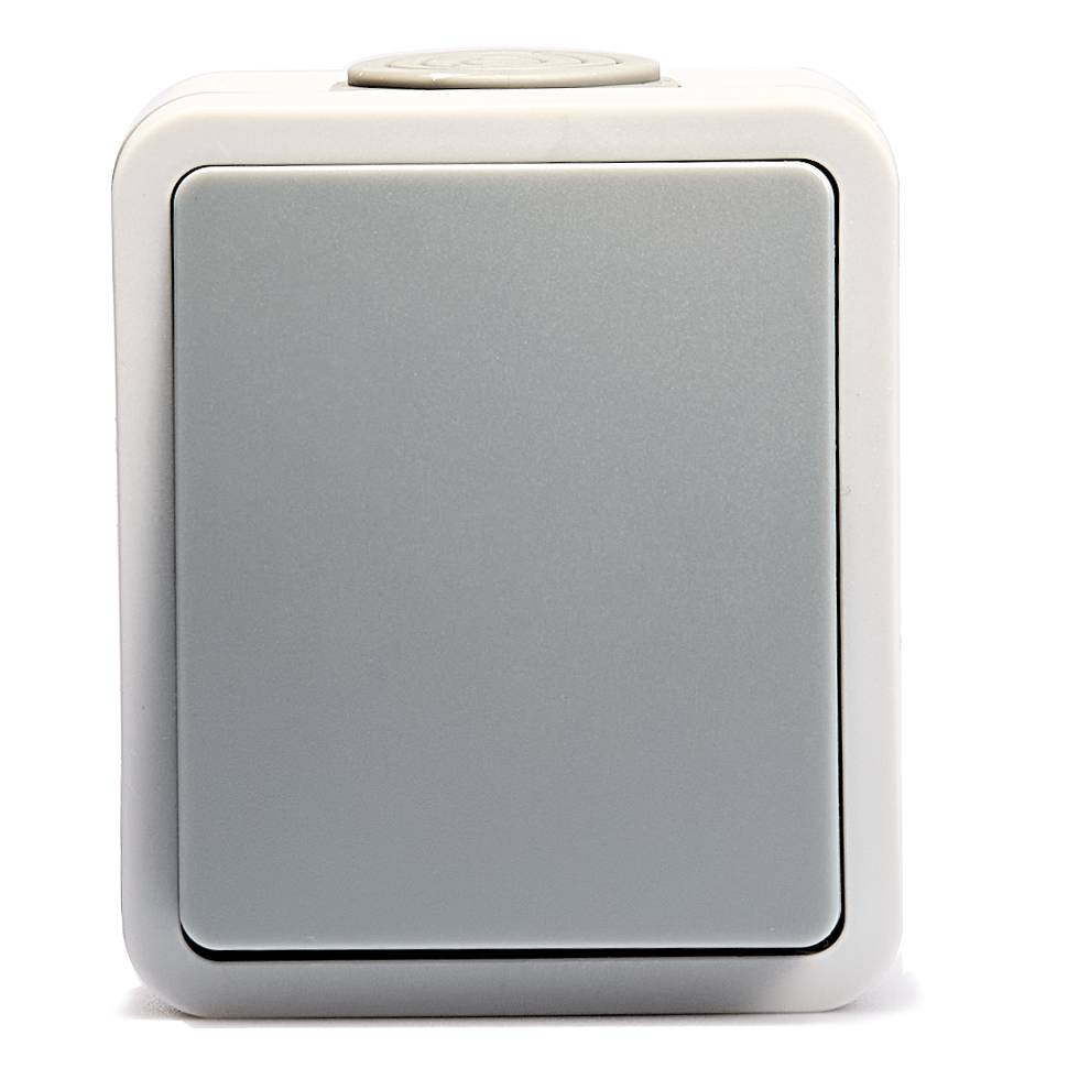 Feuchtraum Wechselschalter McPower "Fix", Steckanschluss, IP54, 250V~/10A, AP