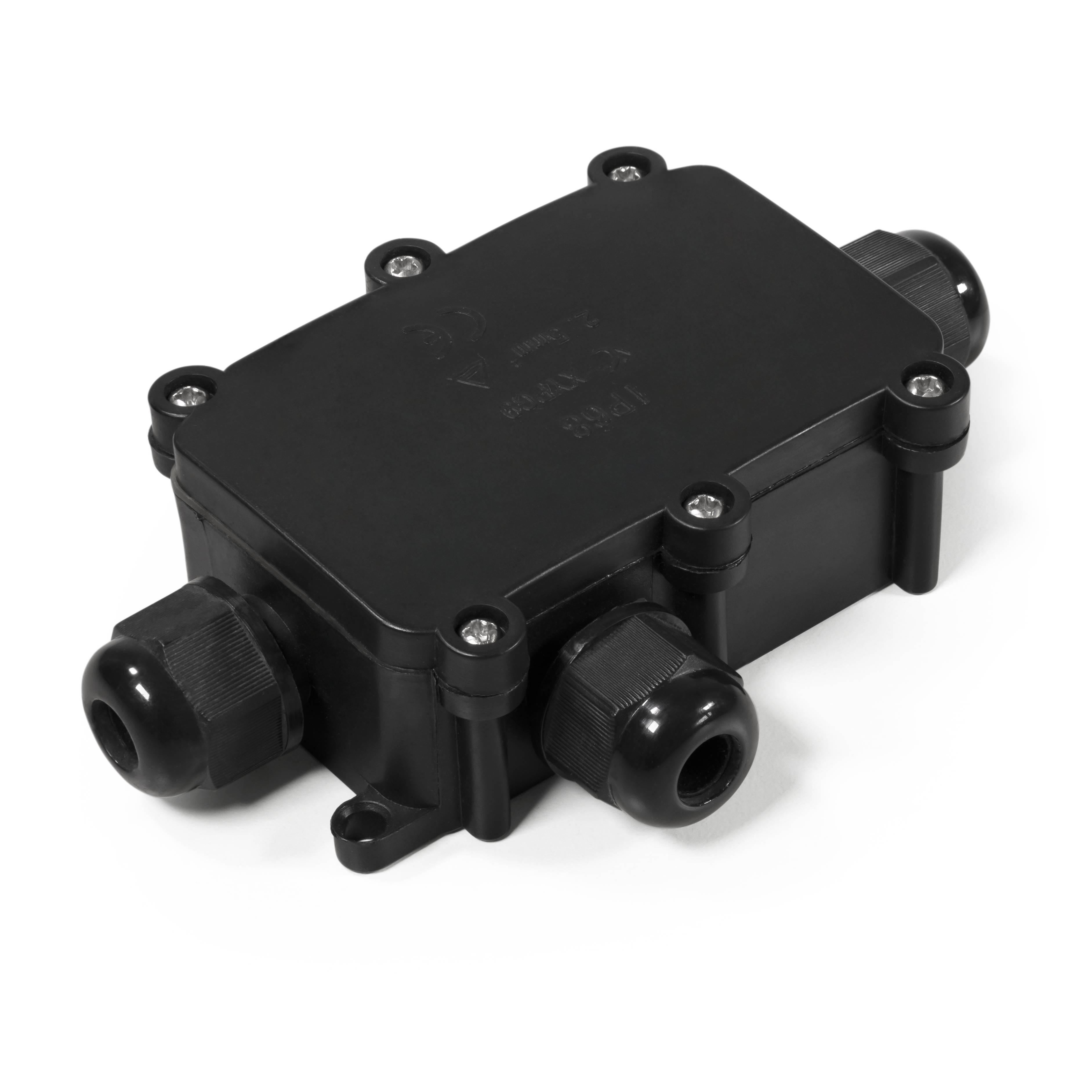 Abzweigdose McPower, IP68 - für Außen, 1 Ein- und 2 Ausgänge, T-Version, 124x72x32mm