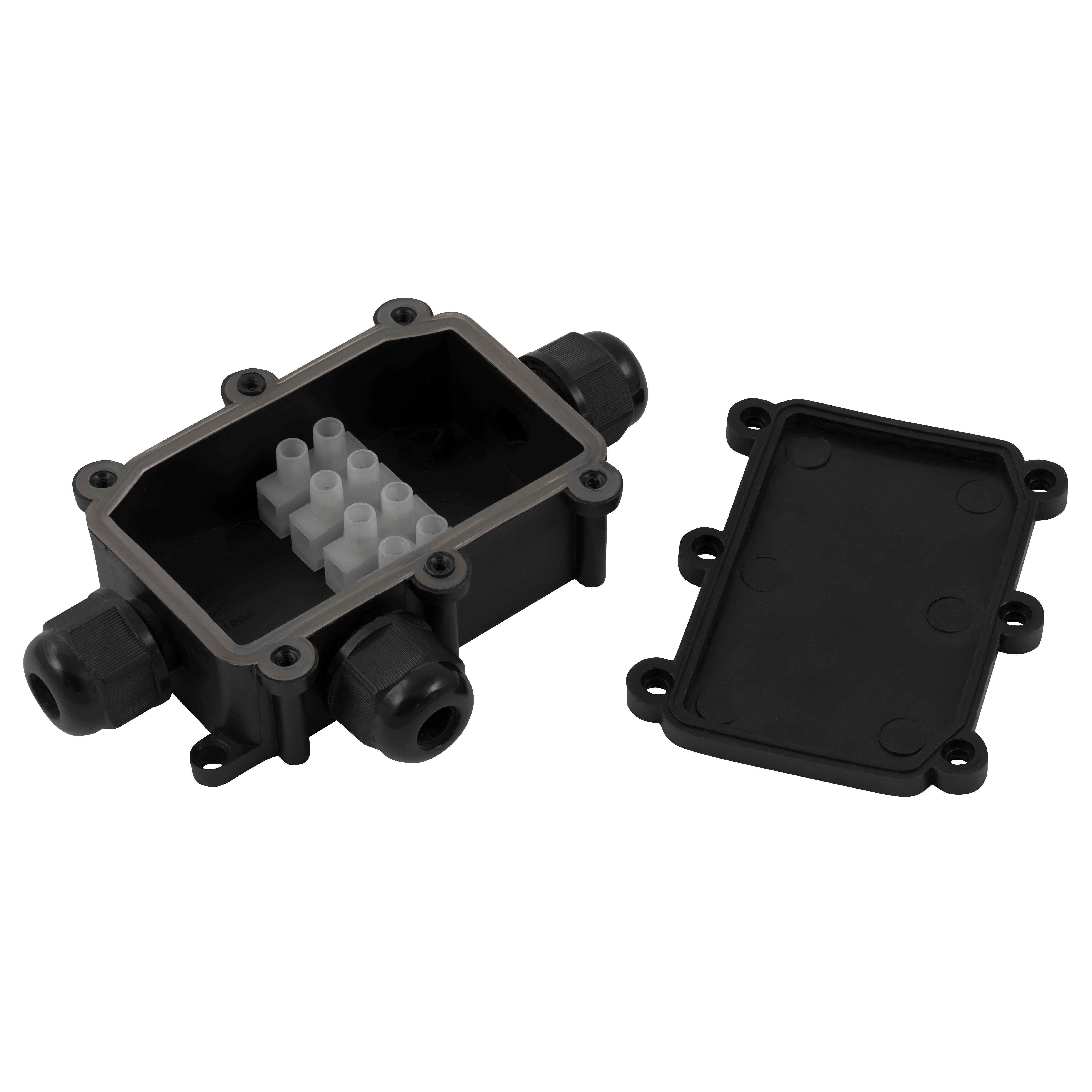 Abzweigdose McPower, IP68 - für Außen, 1 Ein- und 2 Ausgänge, T-Version, 124x72x32mm