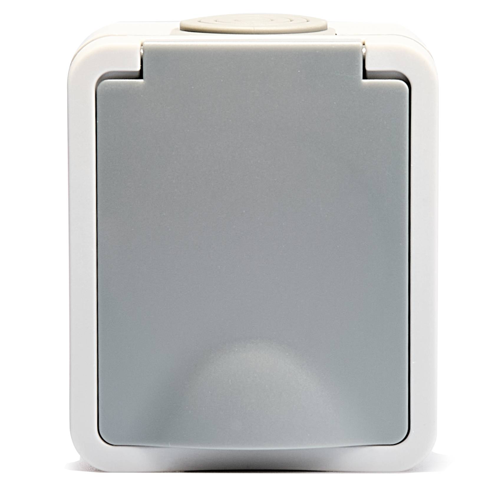 Feuchtraum Steckdose McPower "Fix", Steckanschluss, 250V~/16A, IP54, AP