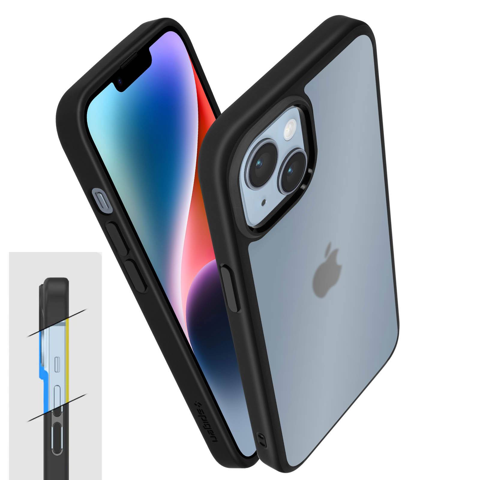 Spigen Ultra Hybrid Handyhülle für iPhone 14 Plus – Rand Schwarz schwarz