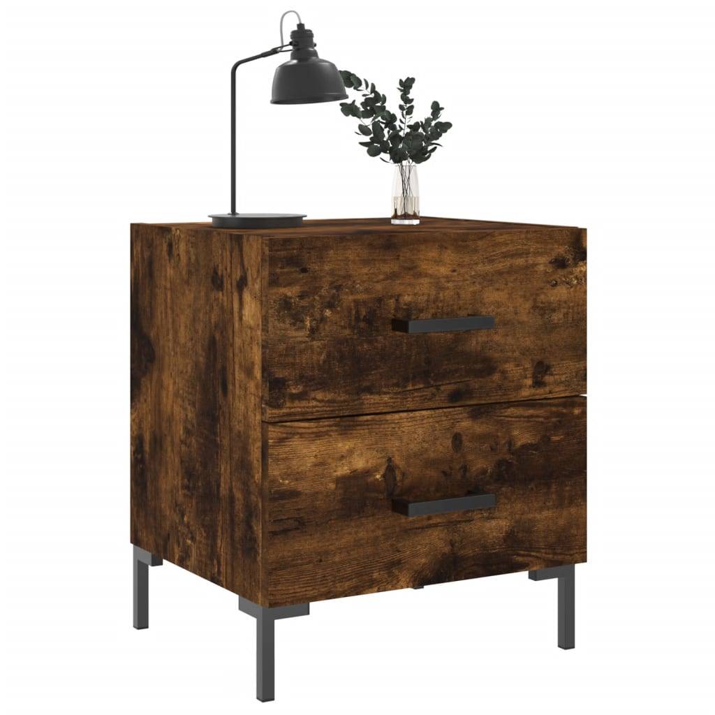 vidaXL Nachttisch Räuchereiche 40x35x47,5 cm Holzwerkstoff
