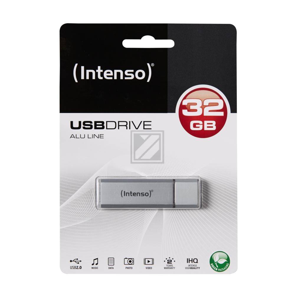 Intenso Alu Line USB Stick 32Gb 3521482 28MB/s USB 2.0 Silber