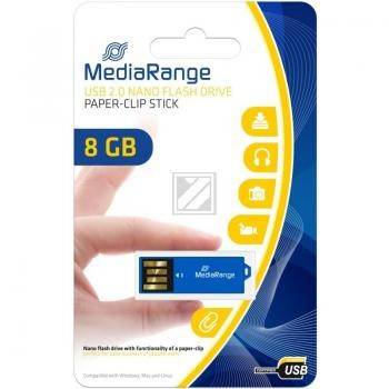 MEDIARANGE Nano - USB-Flash-Laufwerk - 8 GB - USB 2.0 - Blau