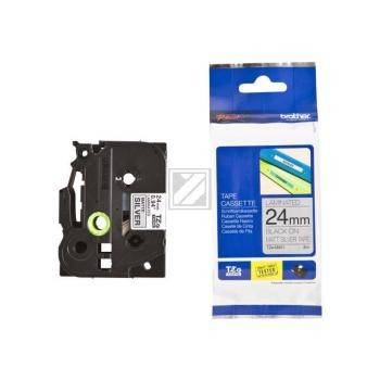 TZe-M951 Brother P-touch 24mm Silber-Schwarz Schriftband 8m Laminiert