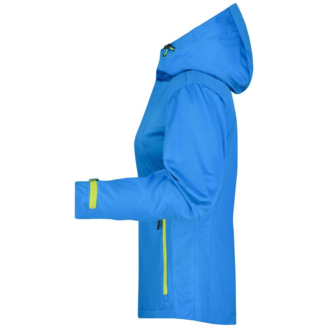 James & Nicholson Ultraleichte Softshelljacke Damen JN1097 Gr. M aqua/acid-yellow