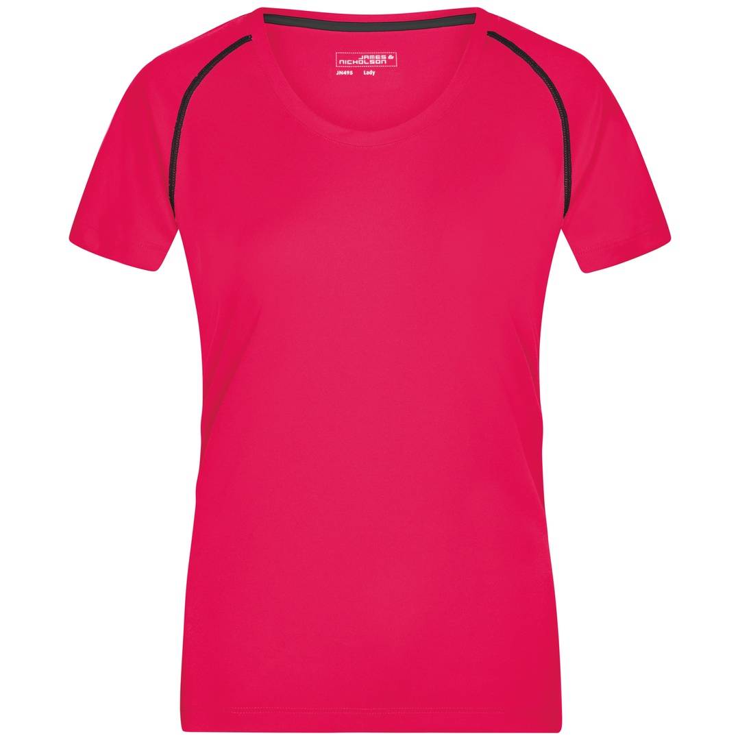 James & Nicholson Funktions-Shirt Damen JN495 Gr. XS bright-pink/titan