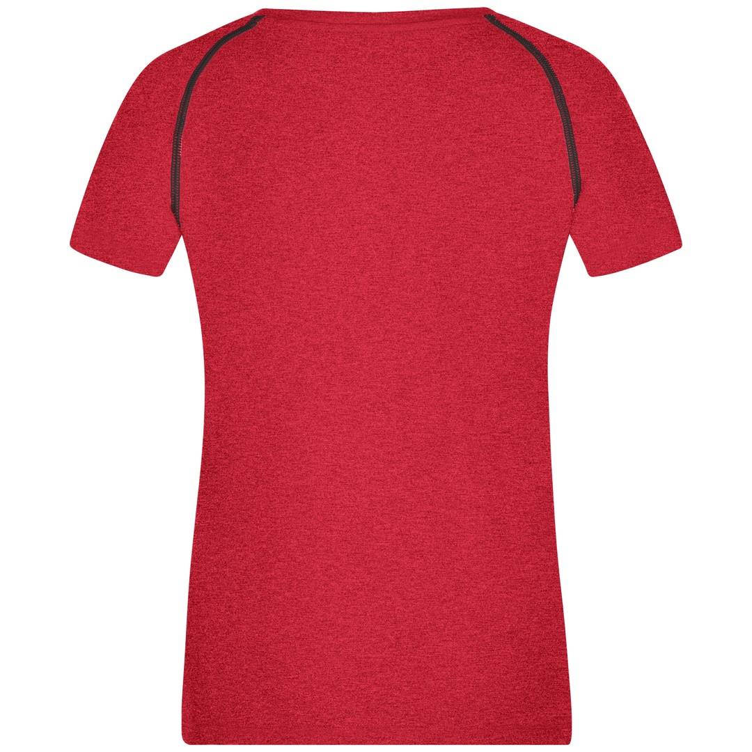 James & Nicholson Funktions-Shirt Damen JN495 Gr. XL red-melange/titan