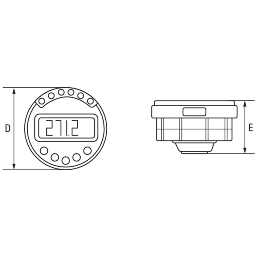 Bahco Elektronischer Winkelmessadapter mit Magnet