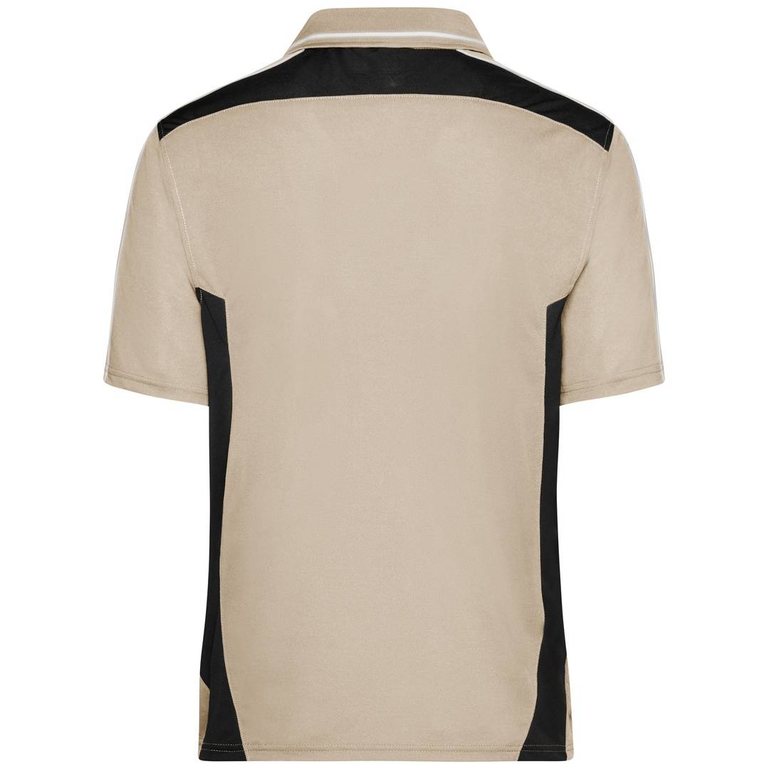 James & Nicholson Poloshirt Herren JN828 Gr. M stone/black