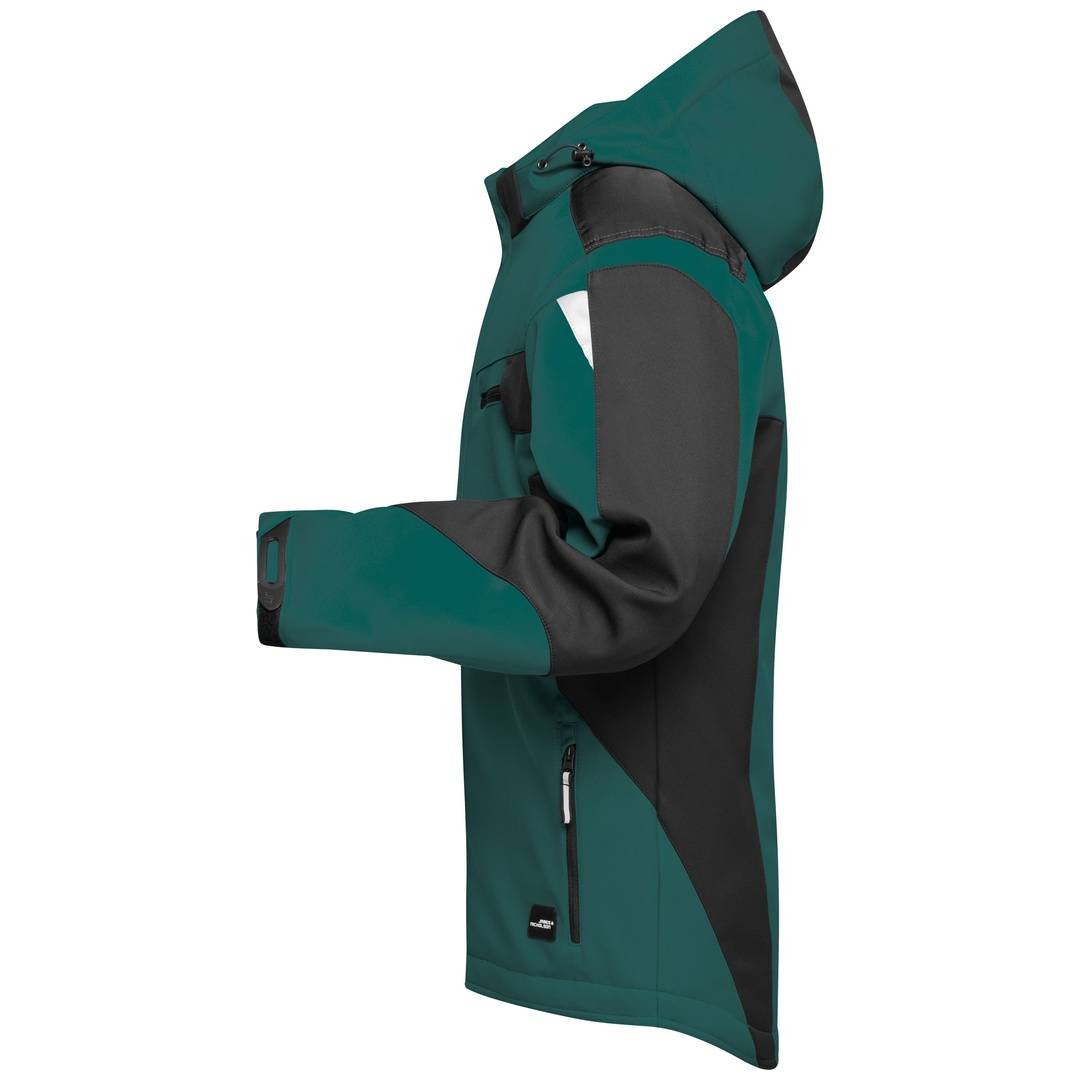 James & Nicholson Professionelle Softshelljacke mit Innenfutter JN824 Gr. 3XL dark-green/black