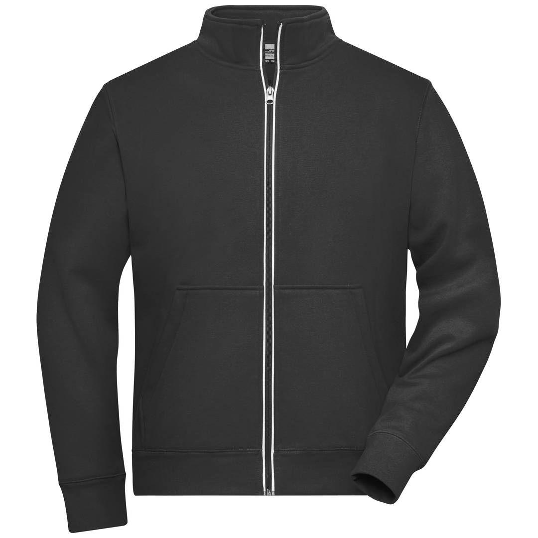 James & Nicholson Fleecejacke Herren JN1810 Gr. 3XL schwarz