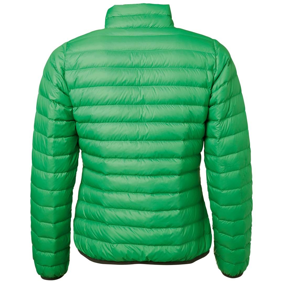 James & Nicholson leichte, klassische Daunenjacke JN1139 Gr. S fern-grün/silber