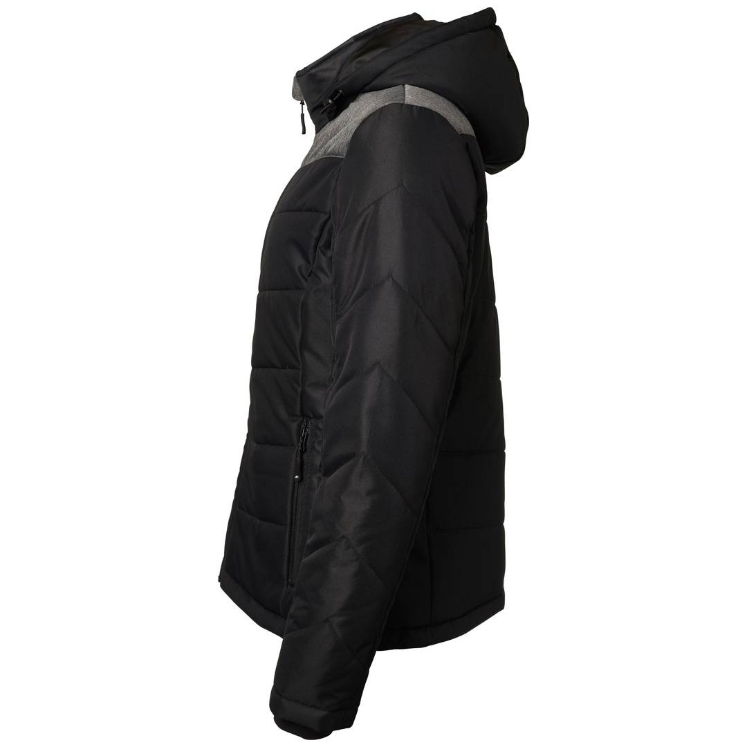 James & Nicholson sportliche Winterjacke mit Kapuze JN1133 Gr. L schwarz/anthrazit-melange