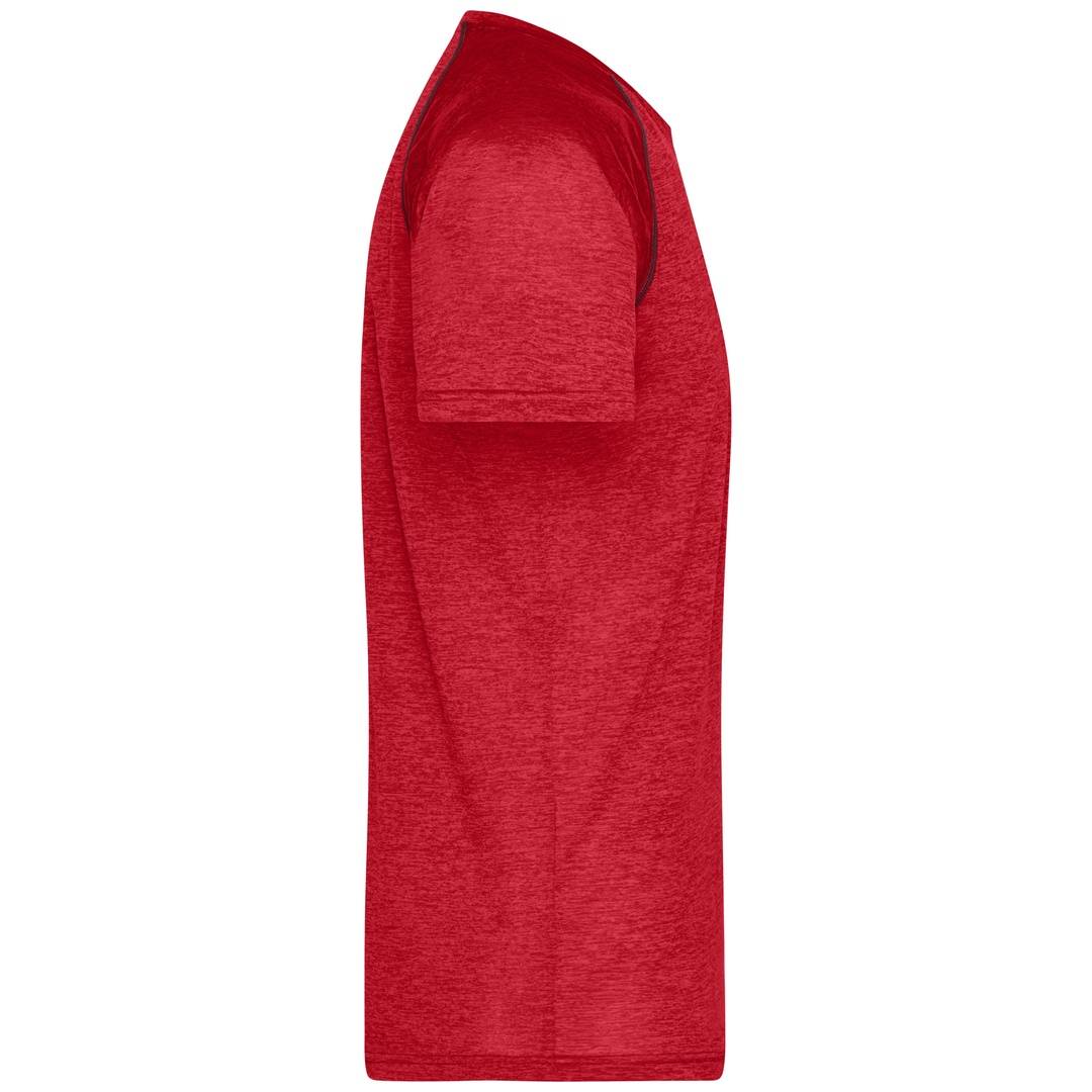 James & Nicholson Funktions-Shirt Herren JN496 Gr. M red-melange/titan