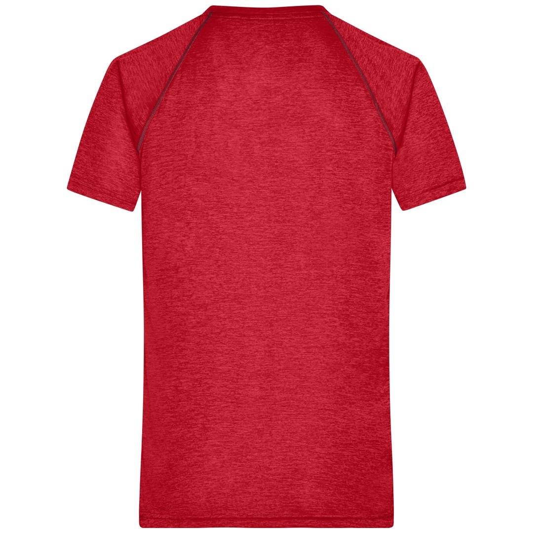James & Nicholson Funktions-Shirt Herren JN496 Gr. M red-melange/titan