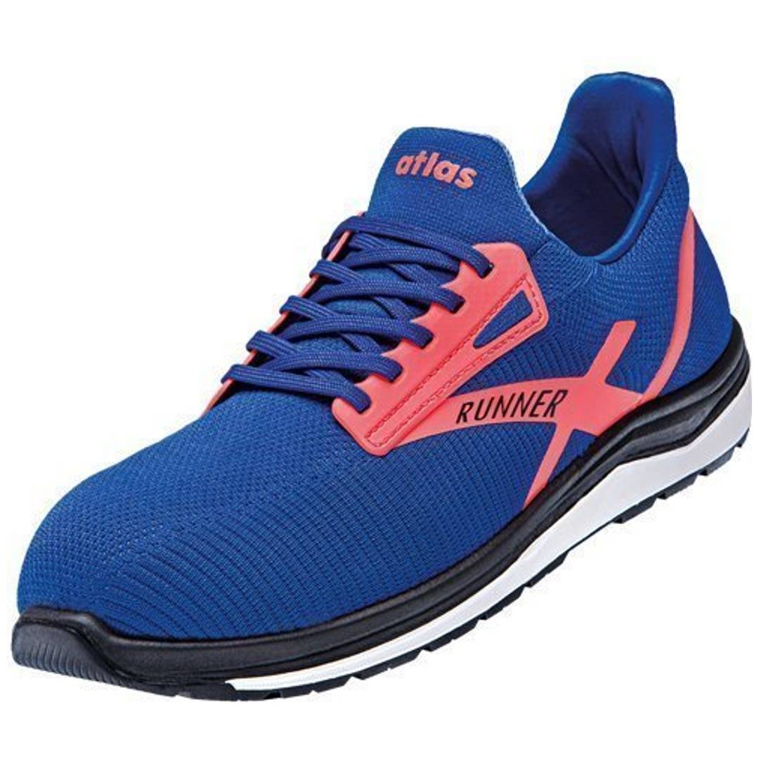 Atlas Sicherheitshalbschuh Runner 45 S1P ESD SRC DGUV Gr. 38 neonblau
