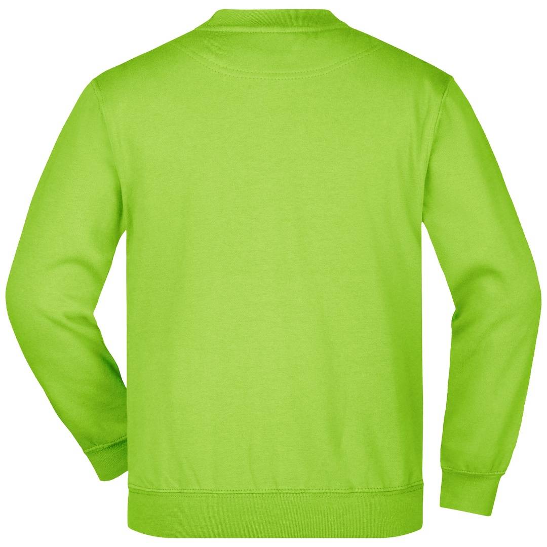 James & Nicholson Klassisches Komfort Rundhals-Sweatshirt Kinder JN040K Gr. M-128 lime-green