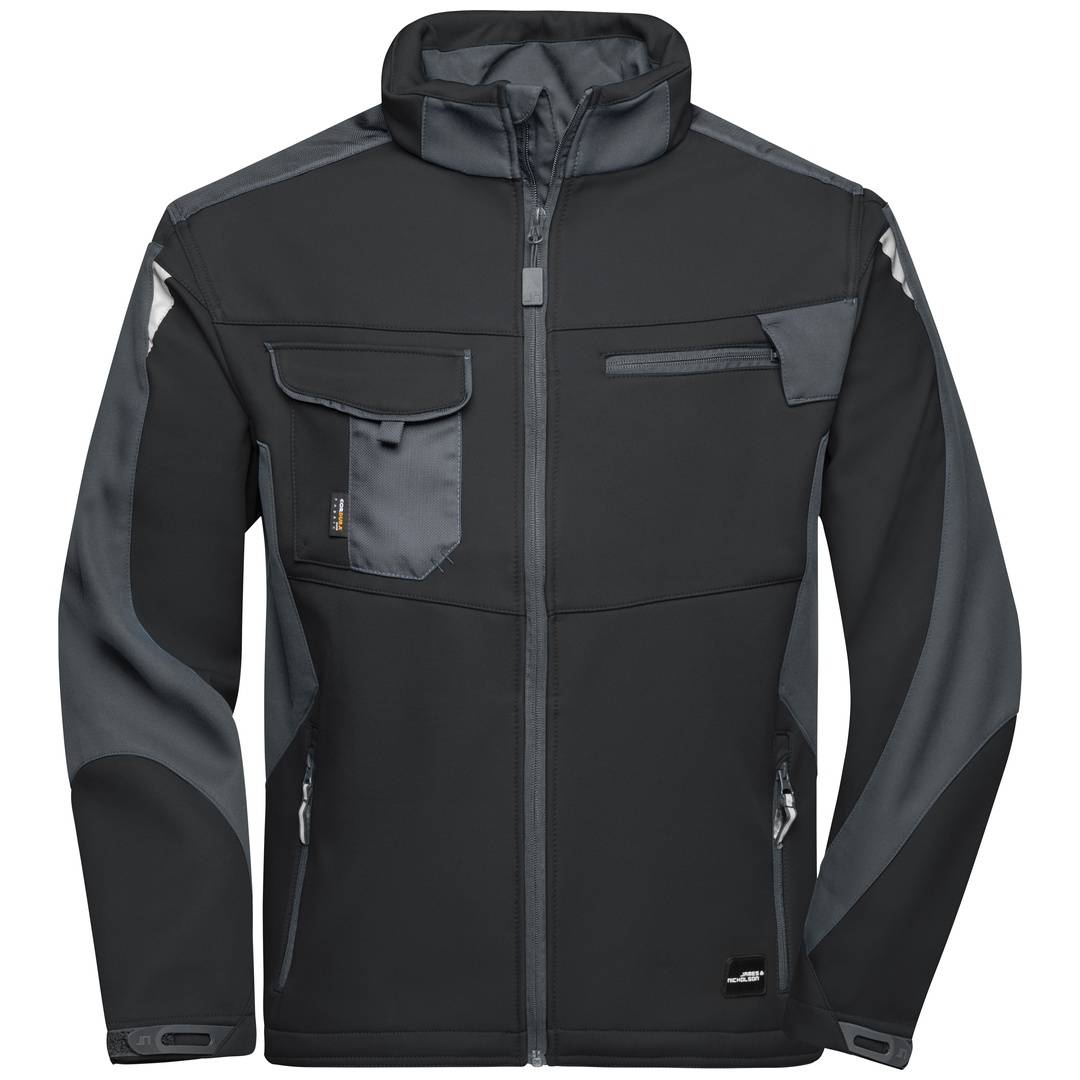 James & Nicholson Professionelle Softshelljacke JN844 Gr. 4XL black/carbon
