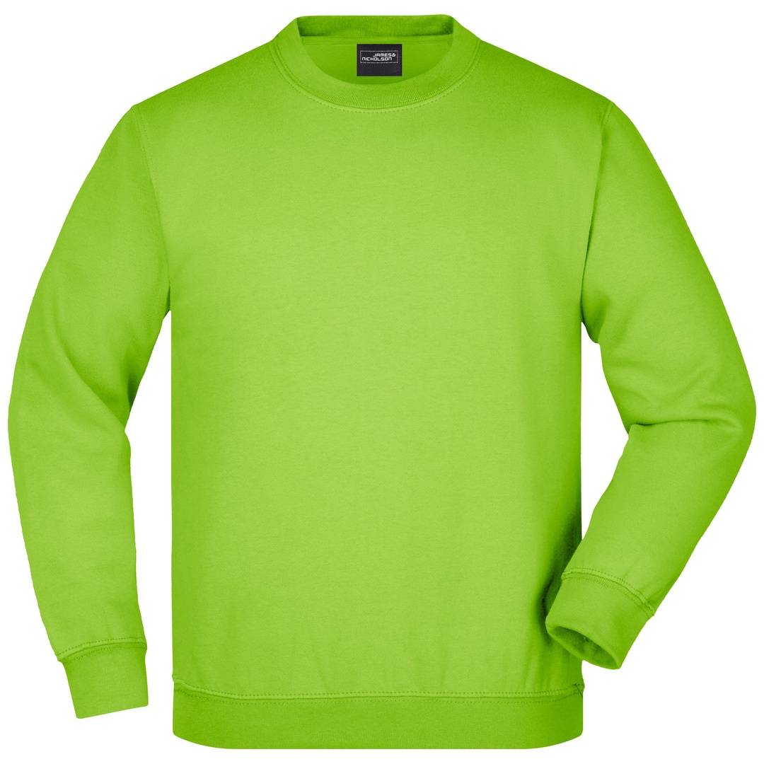 James & Nicholson Klassisches Komfort Rundhals-Sweatshirt Kinder JN040K Gr. L-140 lime-green