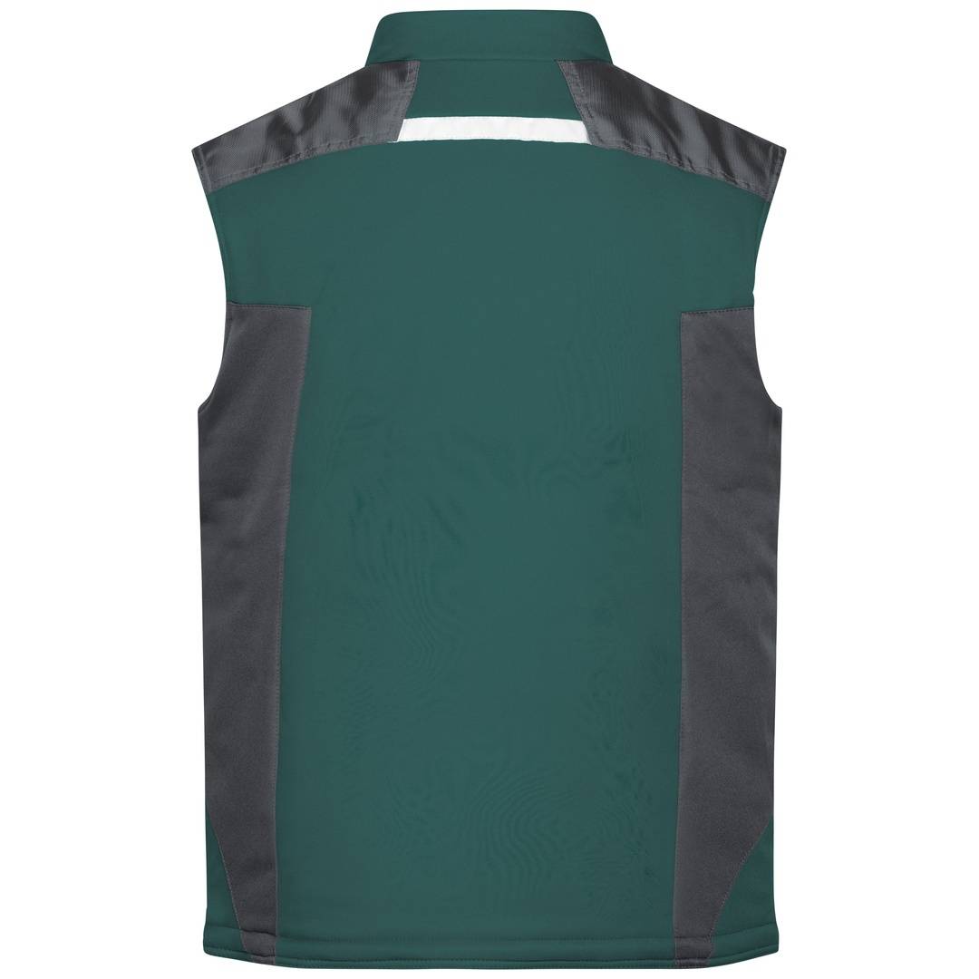 James & Nicholson Professionelle Softshellweste mit Innenfutter JN825 Gr. XL dark-green/black