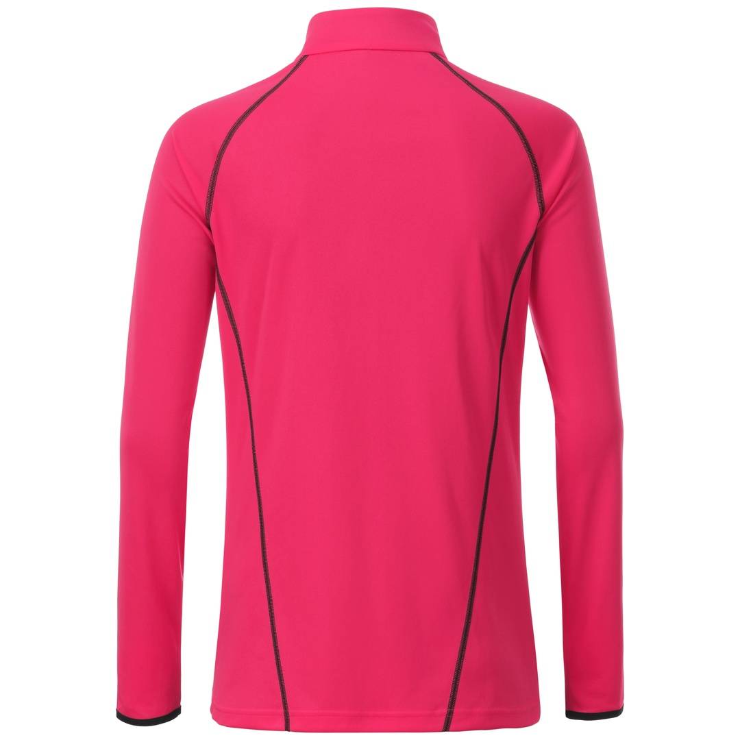 James & Nicholson Langarmshirt Damen JN497 Gr. L bright-pink/titan
