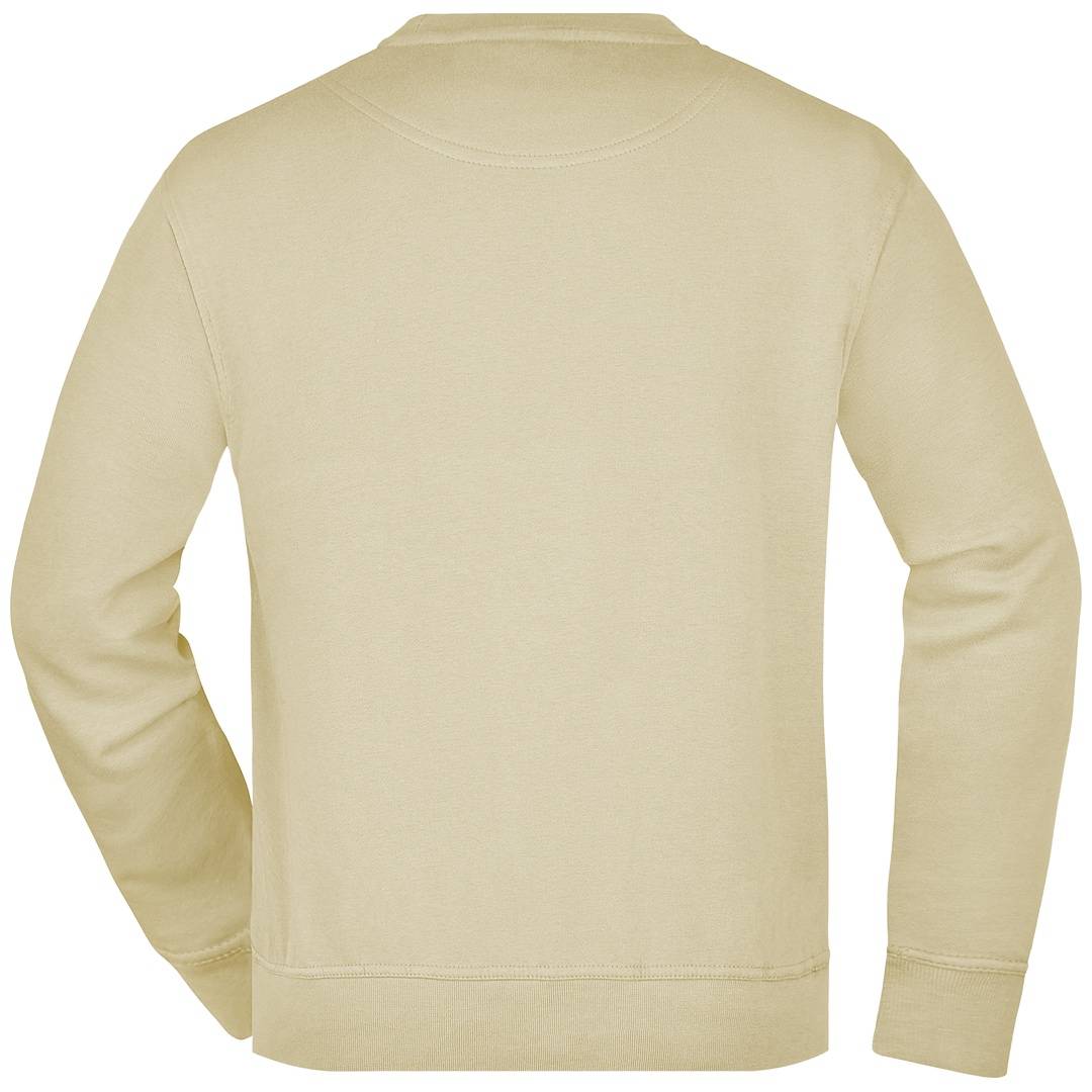 James & Nicholson Klassisches Rundhals-Sweatshirt JN840, Gr. S stone