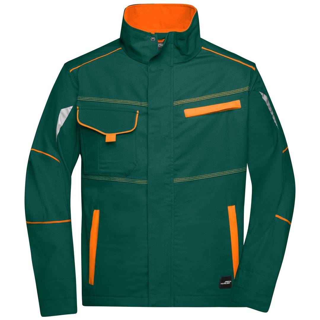 James & Nicholson Funktionelle Jacke JN849 Gr. XS dark-green/orange