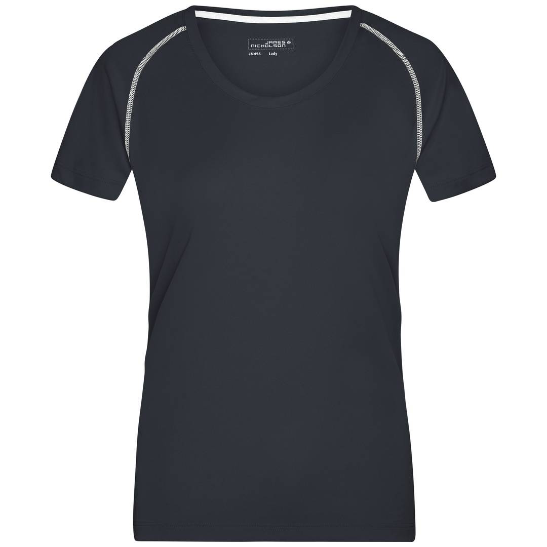 James & Nicholson Funktions-Shirt Damen JN495 Gr. XS black/white