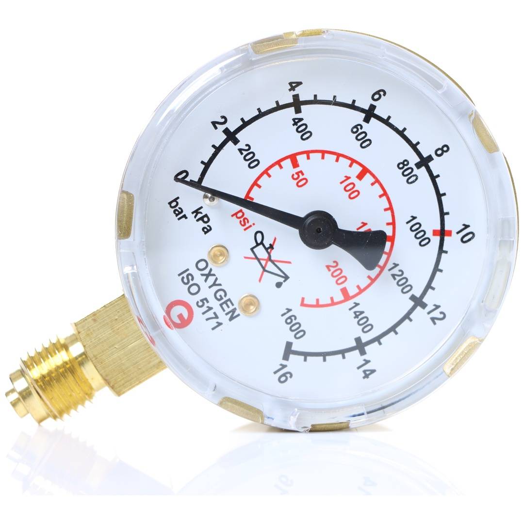 Arbeitsdruckmanometer D.63mm Sauerstoff f.Druckregler zu Stahlflasche 1St./SB